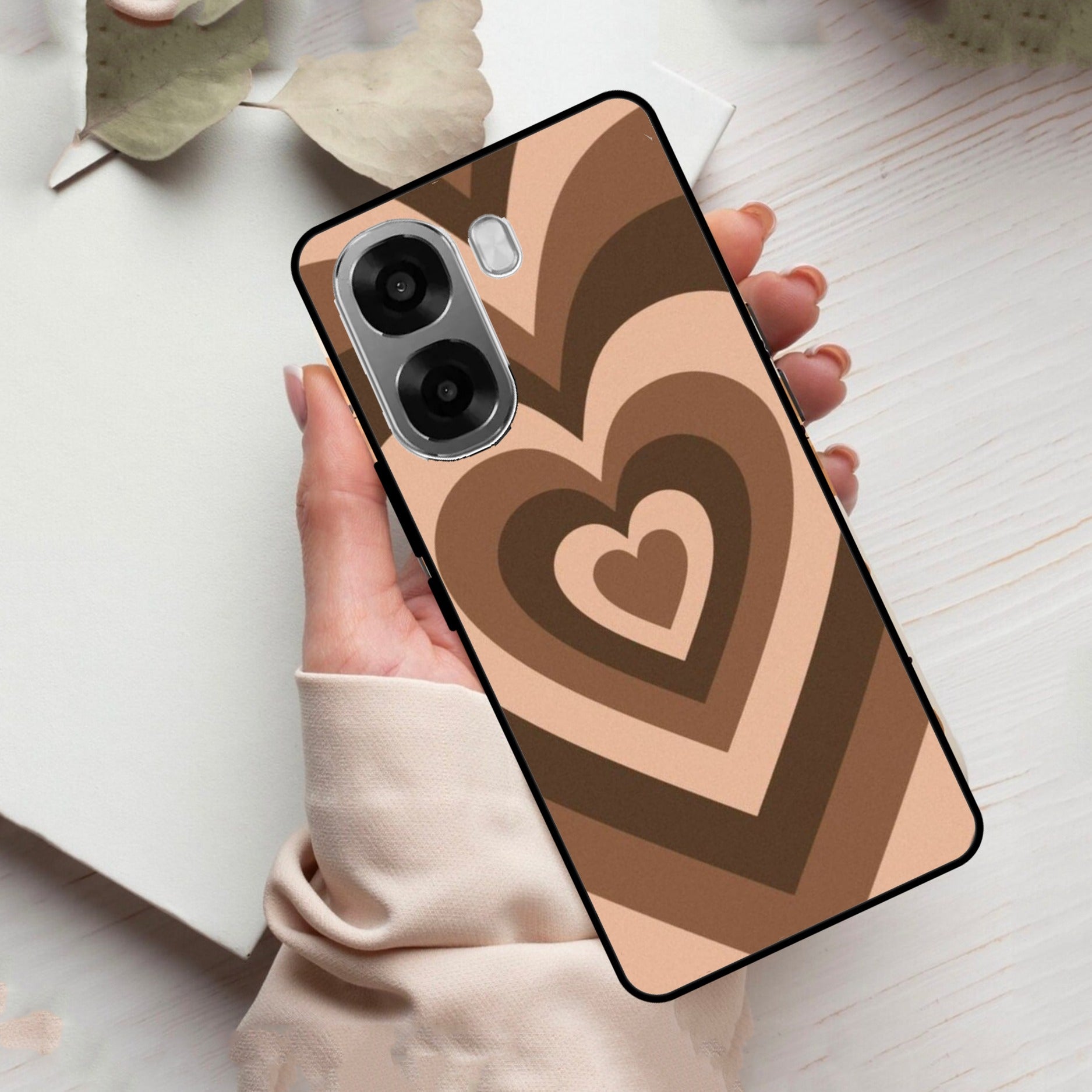 Latte Love Patter Glass Case Cover - Coffee For Oppo