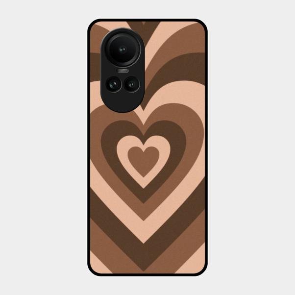 Latte Love Patter Glass Case Cover - Coffee For Oppo Reno 10 5G