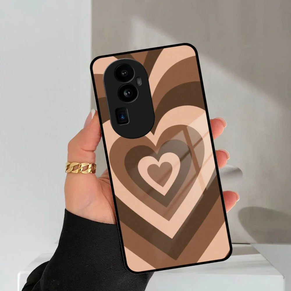 Latte Love Patter Glass Case Cover - Coffee For Oppo - ShopOnCliQ