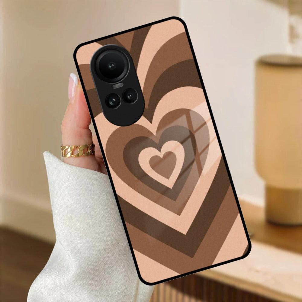 Latte Love Patter Glass Case Cover - Coffee For Oppo