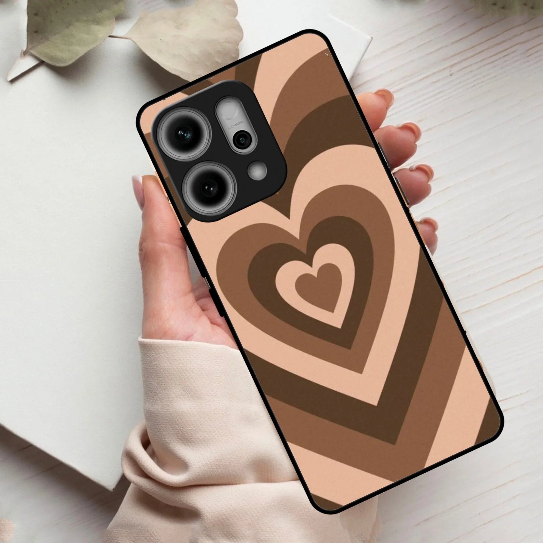 Latte Love Patter Glass Case Cover - Coffee For Oppo - ShopOnCliQ
