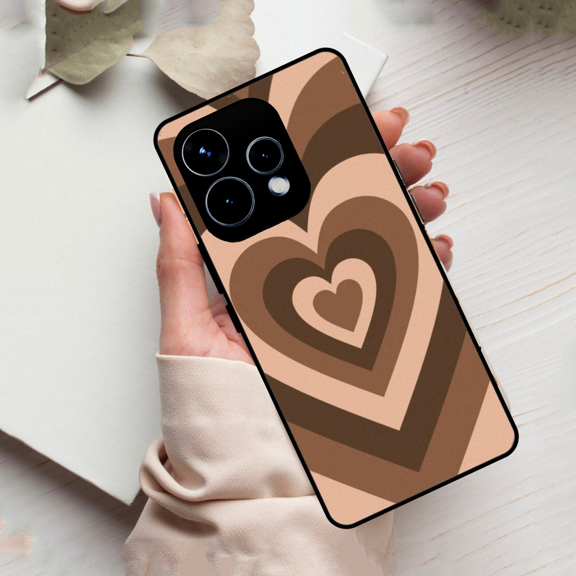 Latte Love Patter Glass Case Cover - Coffee For Oppo