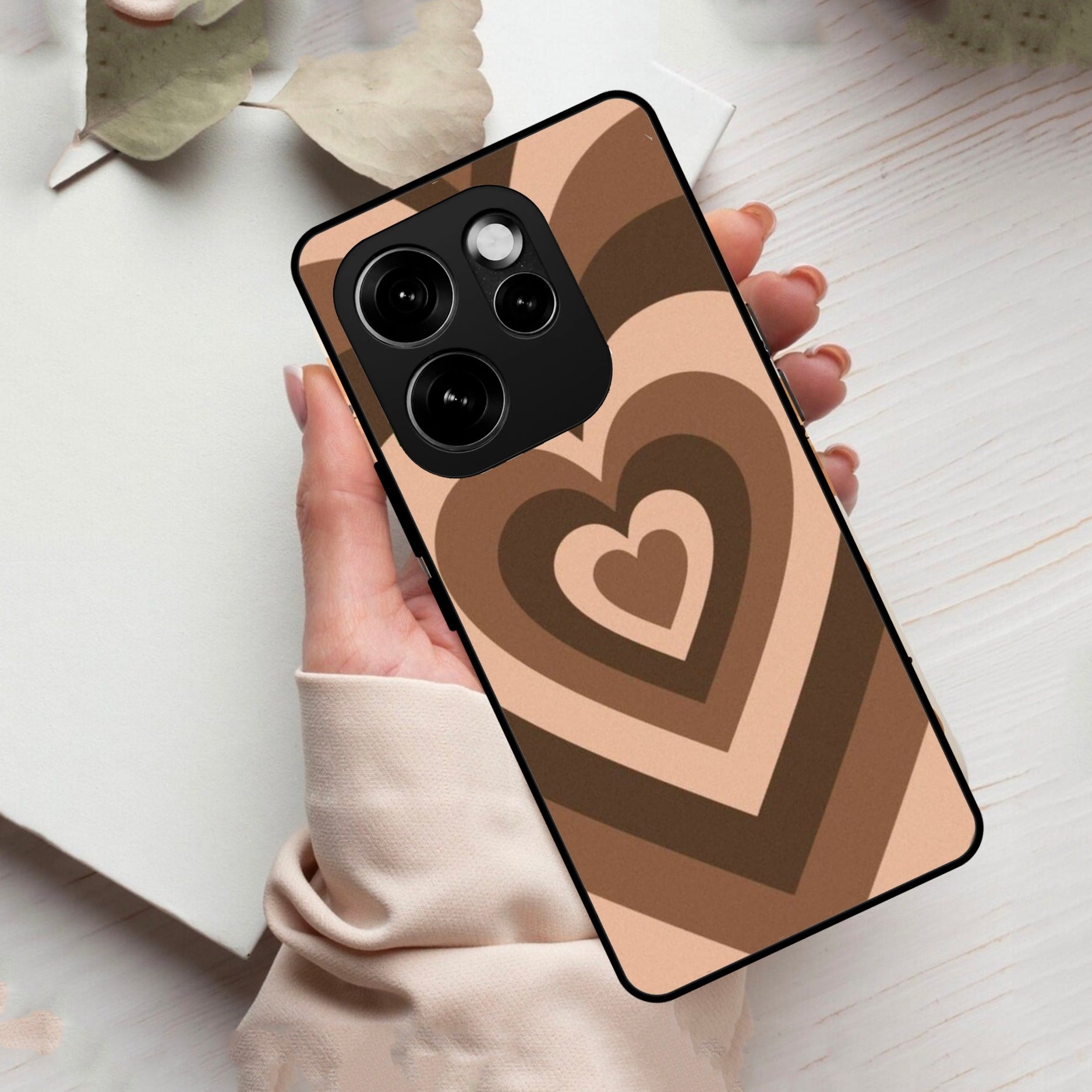 Latte Love Patter Glass Case Cover - Coffee For Oppo