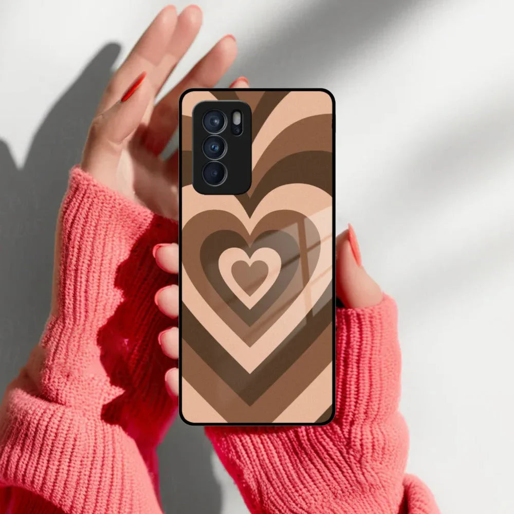 Latte Love Patter Glass Case Cover - Coffee For Oppo - ShopOnCliQ