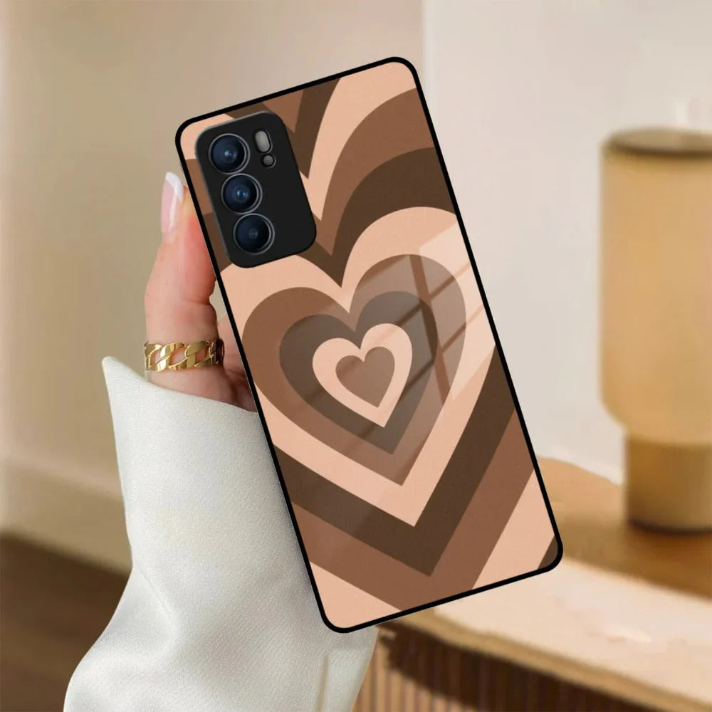 Latte Love Patter Glass Case Cover - Coffee For Oppo - ShopOnCliQ