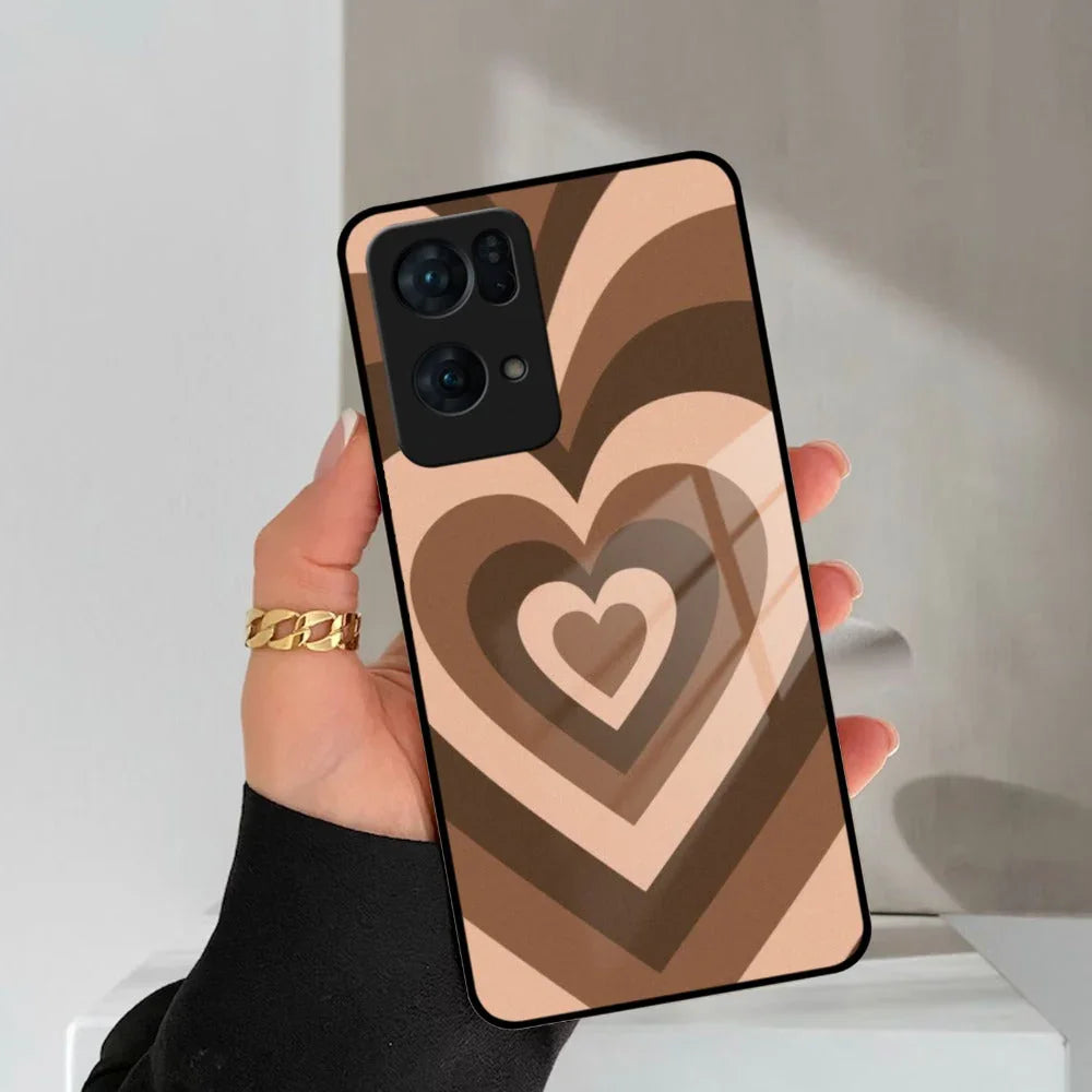 Latte Love Patter Glass Case Cover - Coffee For Oppo - ShopOnCliQ