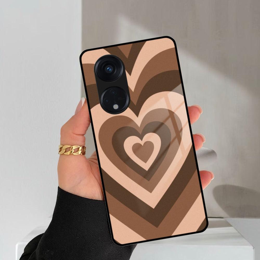 Latte Love Patter Glass Case Cover - Coffee For Oppo