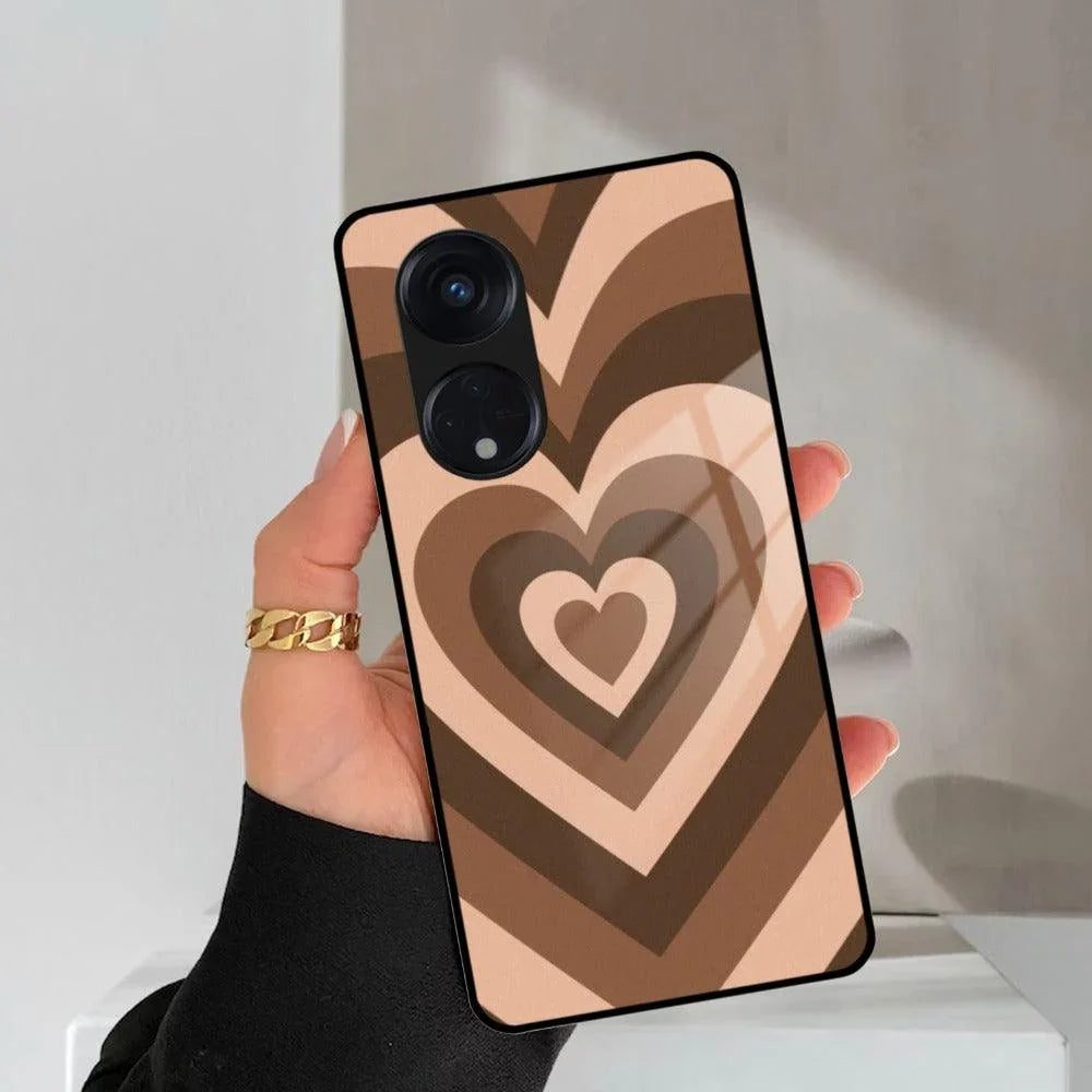 Latte Love Patter Glass Case Cover - Coffee For Oppo - ShopOnCliQ