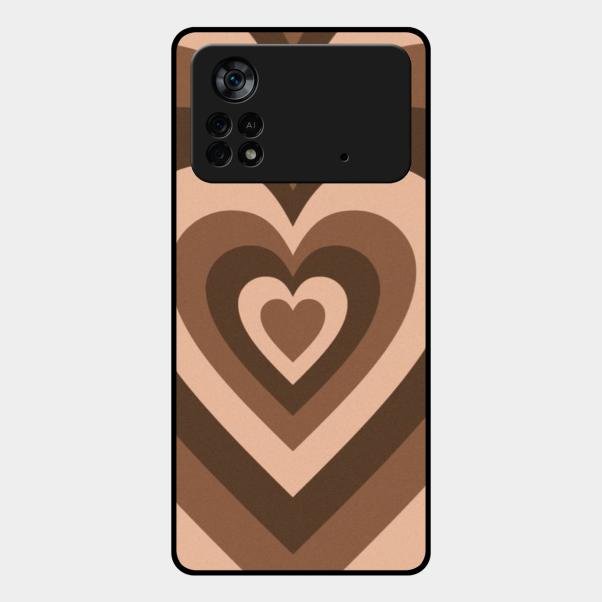 Latte Love Patter Glass Case Cover - Coffee For Poco X4 Pro 5G