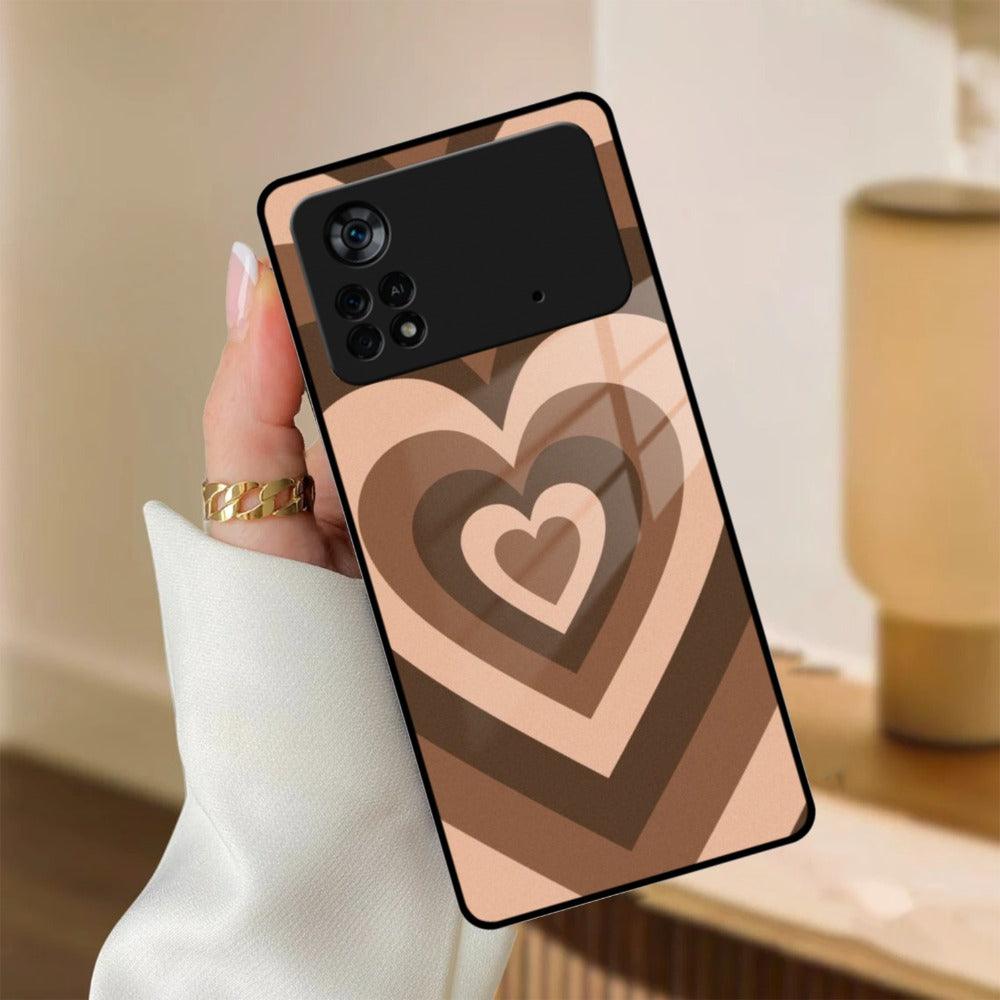 Latte Love Patter Glass Case Cover - Coffee For Poco