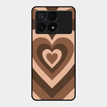 Latte Love Patter Glass Case Cover - Coffee For Poco X6 Pro 5G