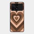 Latte Love Patter Glass Case Cover - Coffee For Poco X6 Pro 5G