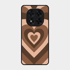 Latte Love Patter Glass Case Cover - Coffee For Poco X7 5G