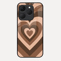 Latte Love Patter Glass Case Cover - Coffee For Realme 15T 5G