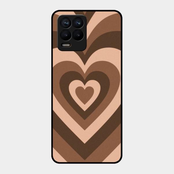 Latte Love Patter Glass Case Cover - Coffee For Realme 8 Pro