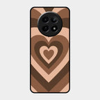 Latte Love Patter Glass Case Cover - Coffee For Realme C65 5G