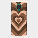 Latte Love Patter Glass Case Cover - Coffee For Redmi Note 9 Pro Max