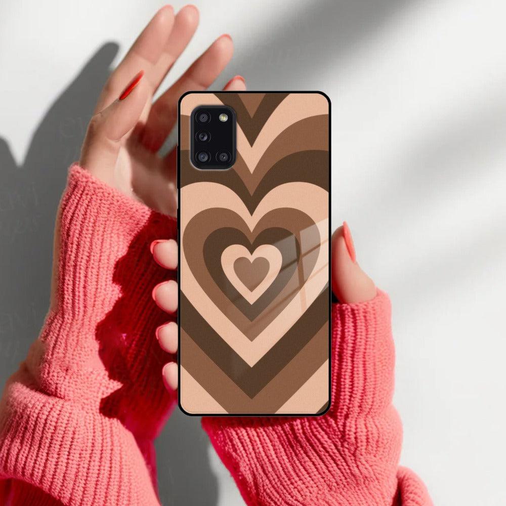 Latte Love Patter Glass Case Cover - Coffee For Samsung