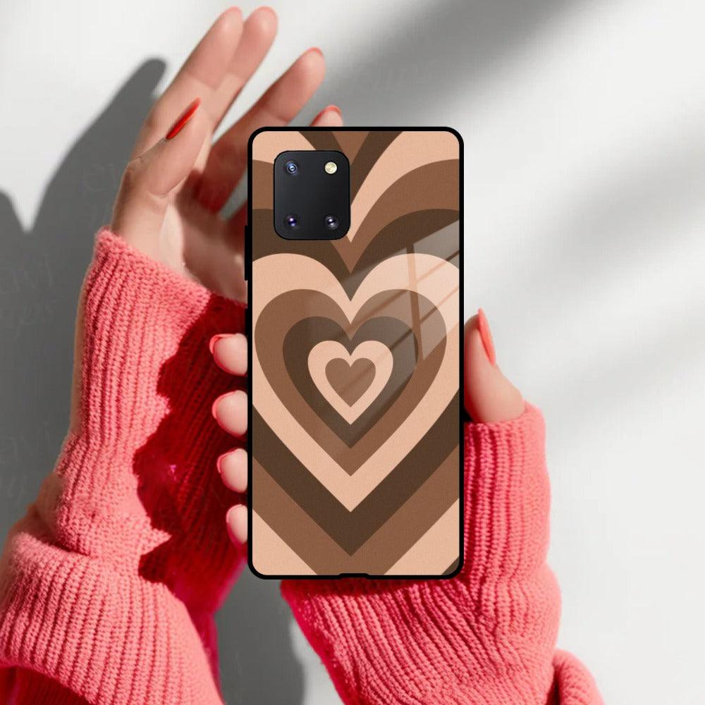 Latte Love Patter Glass Case Cover - Coffee For Samsung