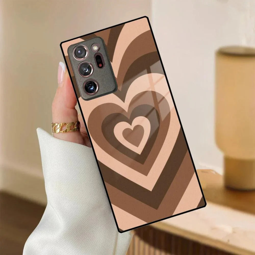 Latte Love Patter Glass Case Cover - Coffee For Samsung - ShopOnCliQ