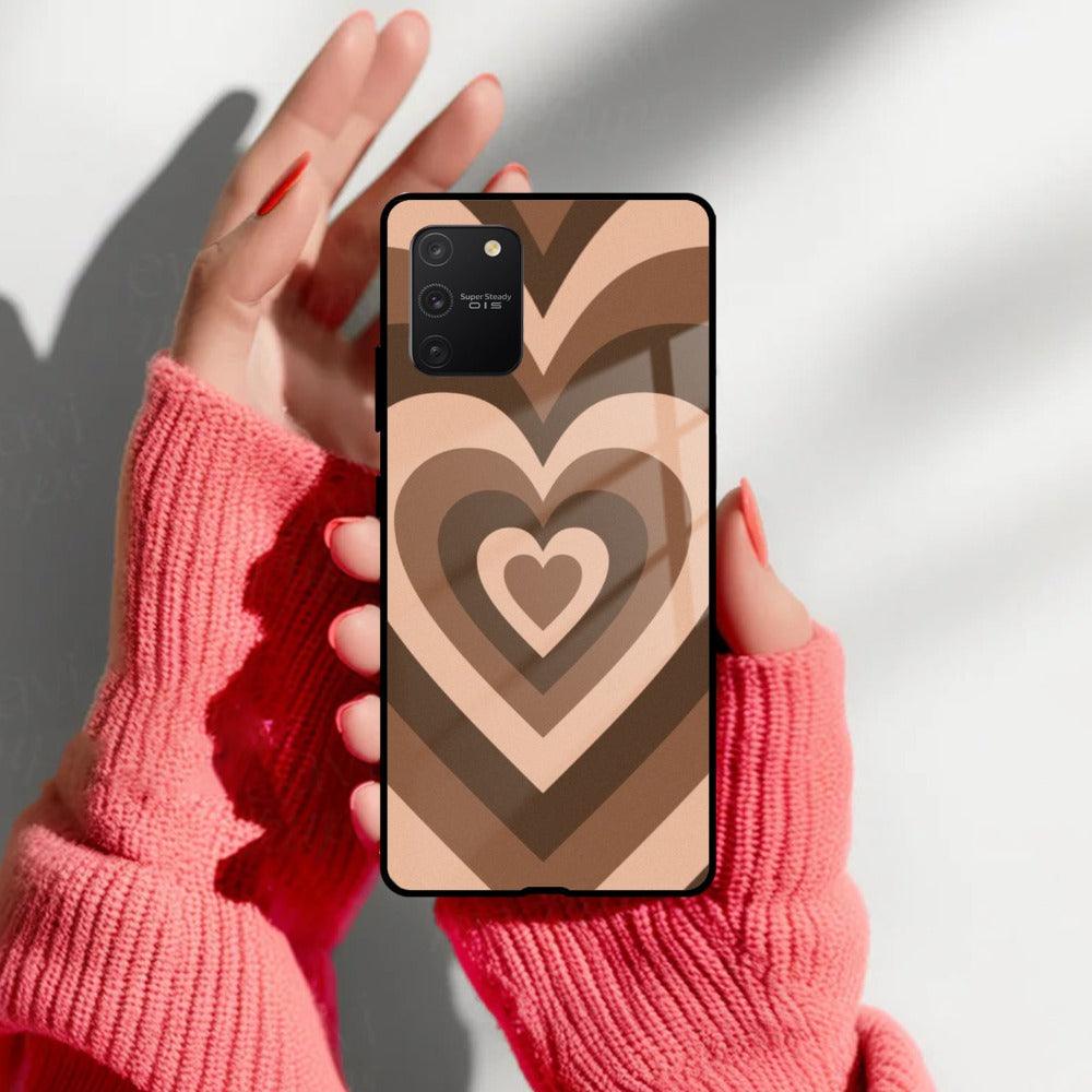 Latte Love Patter Glass Case Cover - Coffee For Samsung