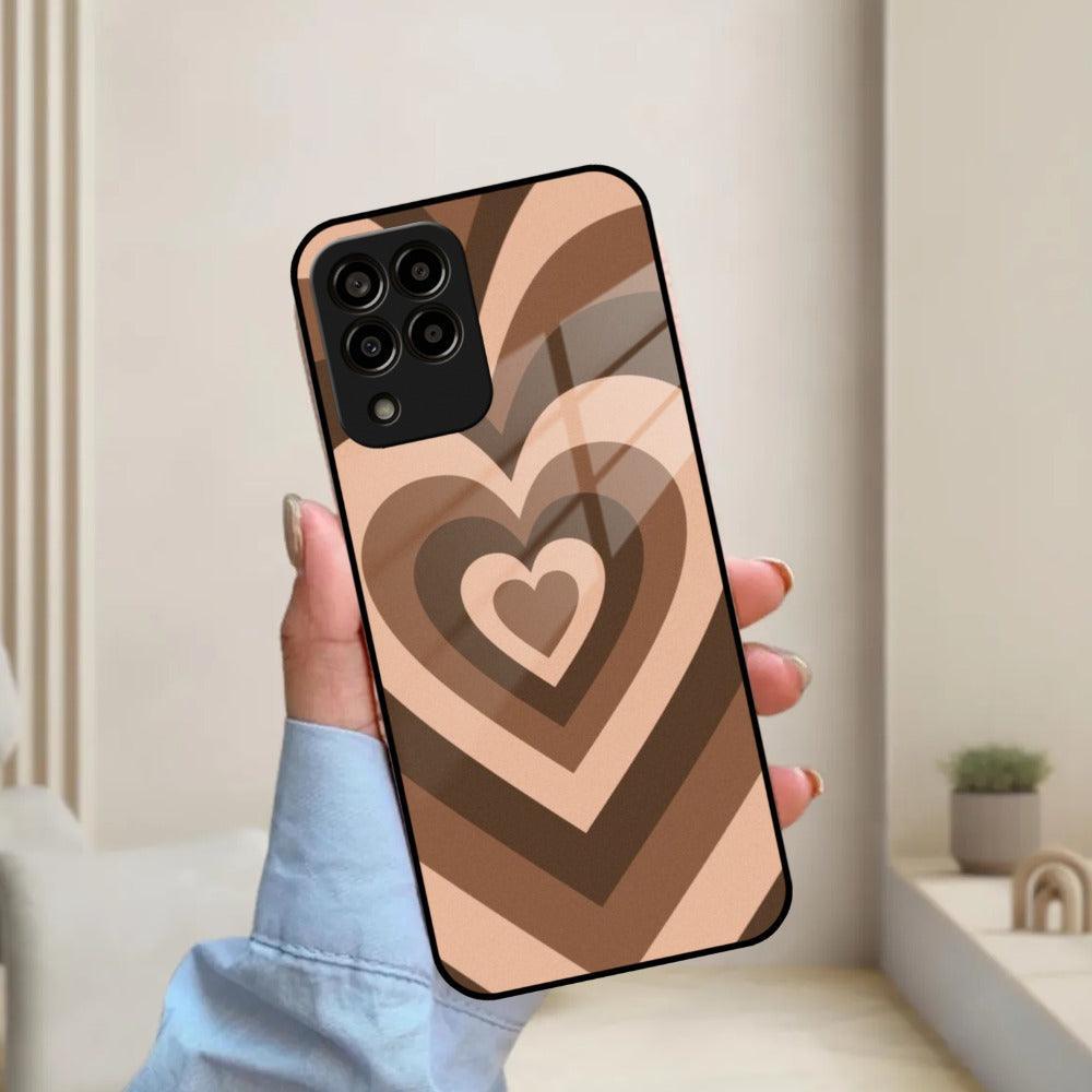 Latte Love Patter Glass Case Cover - Coffee For Samsung