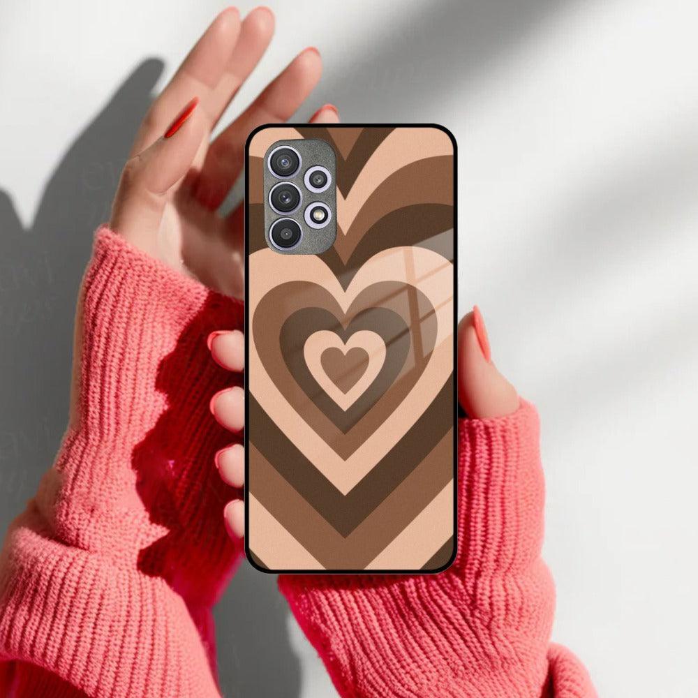 Latte Love Patter Glass Case Cover - Coffee For Samsung