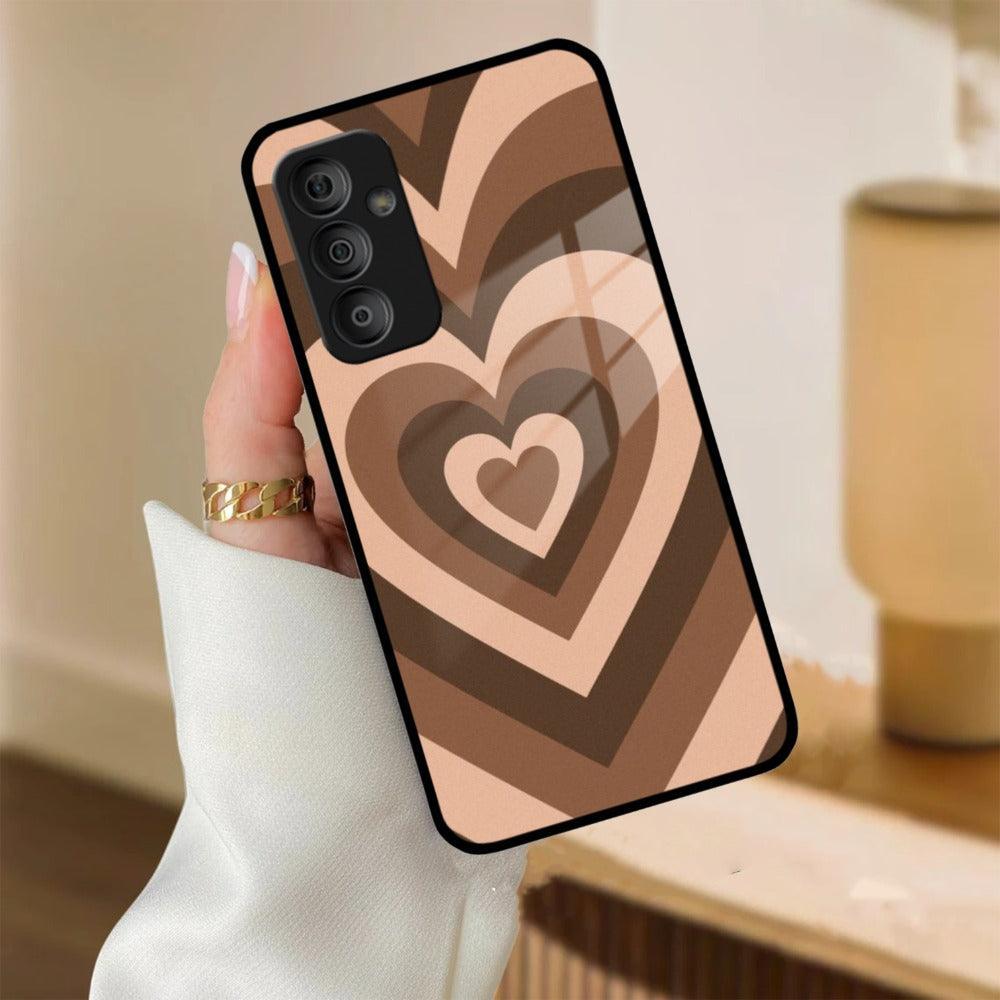 Latte Love Patter Glass Case Cover - Coffee For Samsung