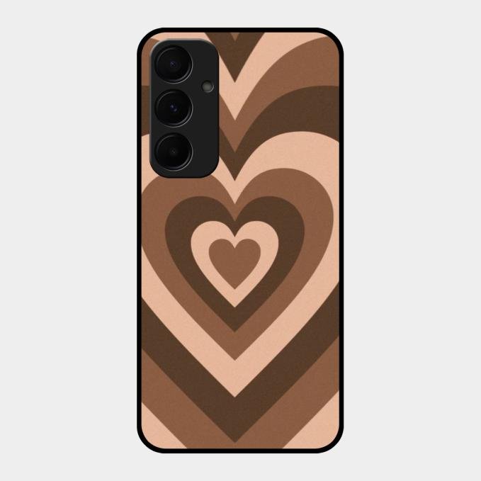 Latte Love Patter Glass Case Cover - Coffee For Samsung Galaxy A55 5G