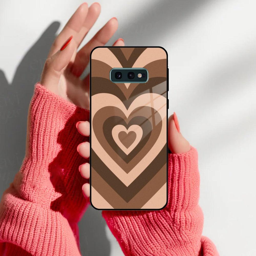 Latte Love Patter Glass Case Cover - Coffee For Samsung