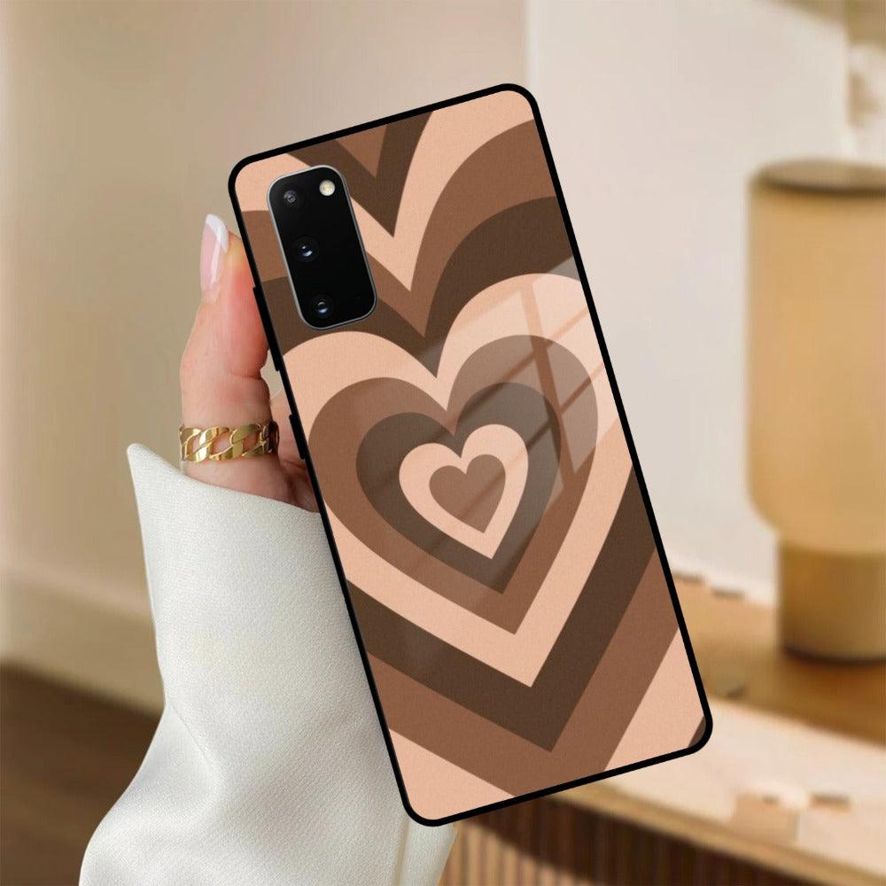 Latte Love Patter Glass Case Cover - Coffee For Samsung