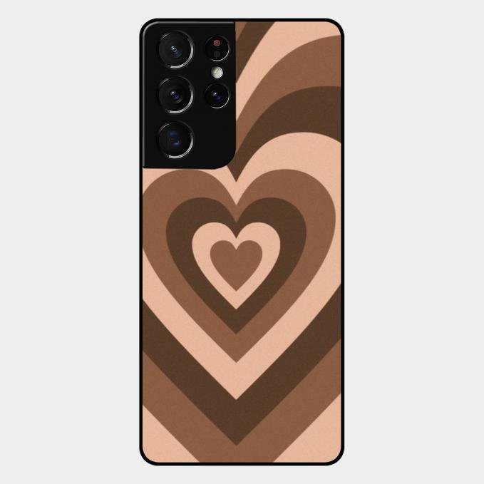 Latte Love Patter Glass Case Cover - Coffee For Samsung Galaxy S21 Ultra