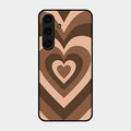 Latte Love Patter Glass Case Cover - Coffee For Samsung Galaxy S24 5G