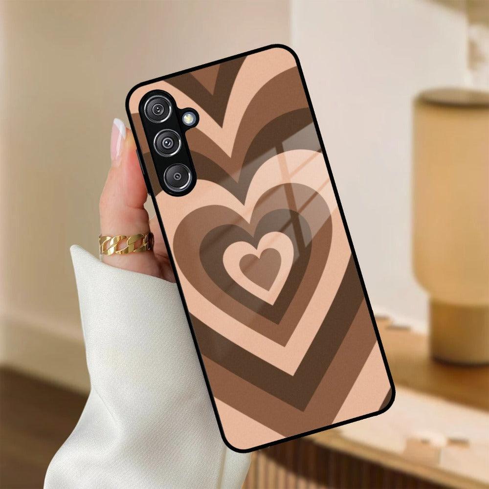 Latte Love Patter Glass Case Cover - Coffee For Samsung