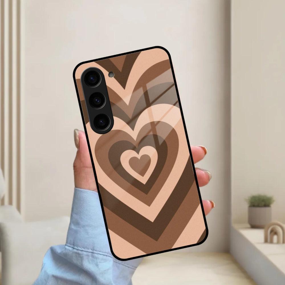 Latte Love Patter Glass Case Cover - Coffee For Samsung