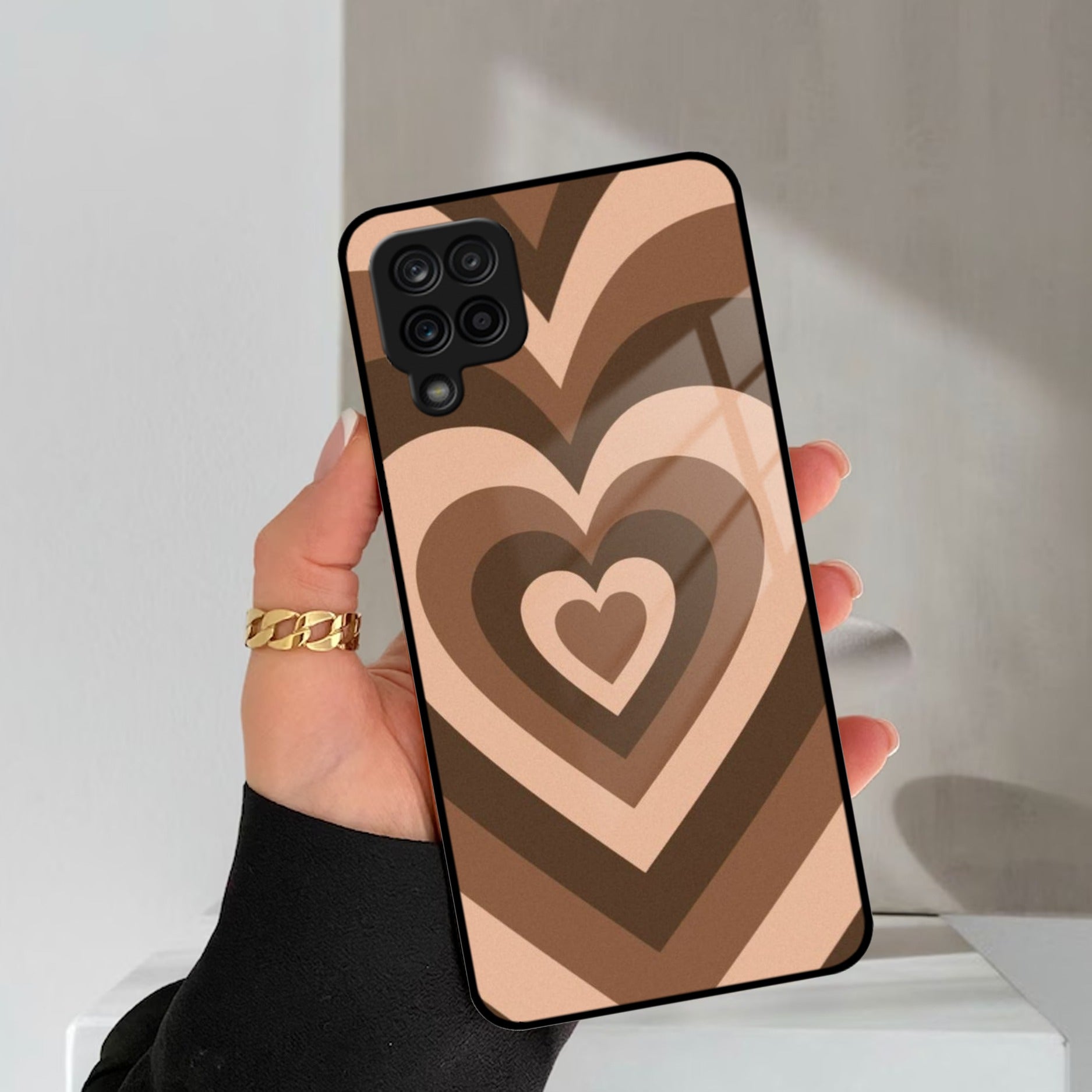 Latte Love Patter Glass Case Cover - Coffee For Samsung Galaxy M42 5G