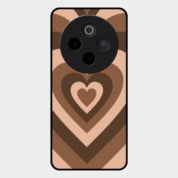 Latte Love Patter Glass Case Cover - Coffee For Vivo T4 5G