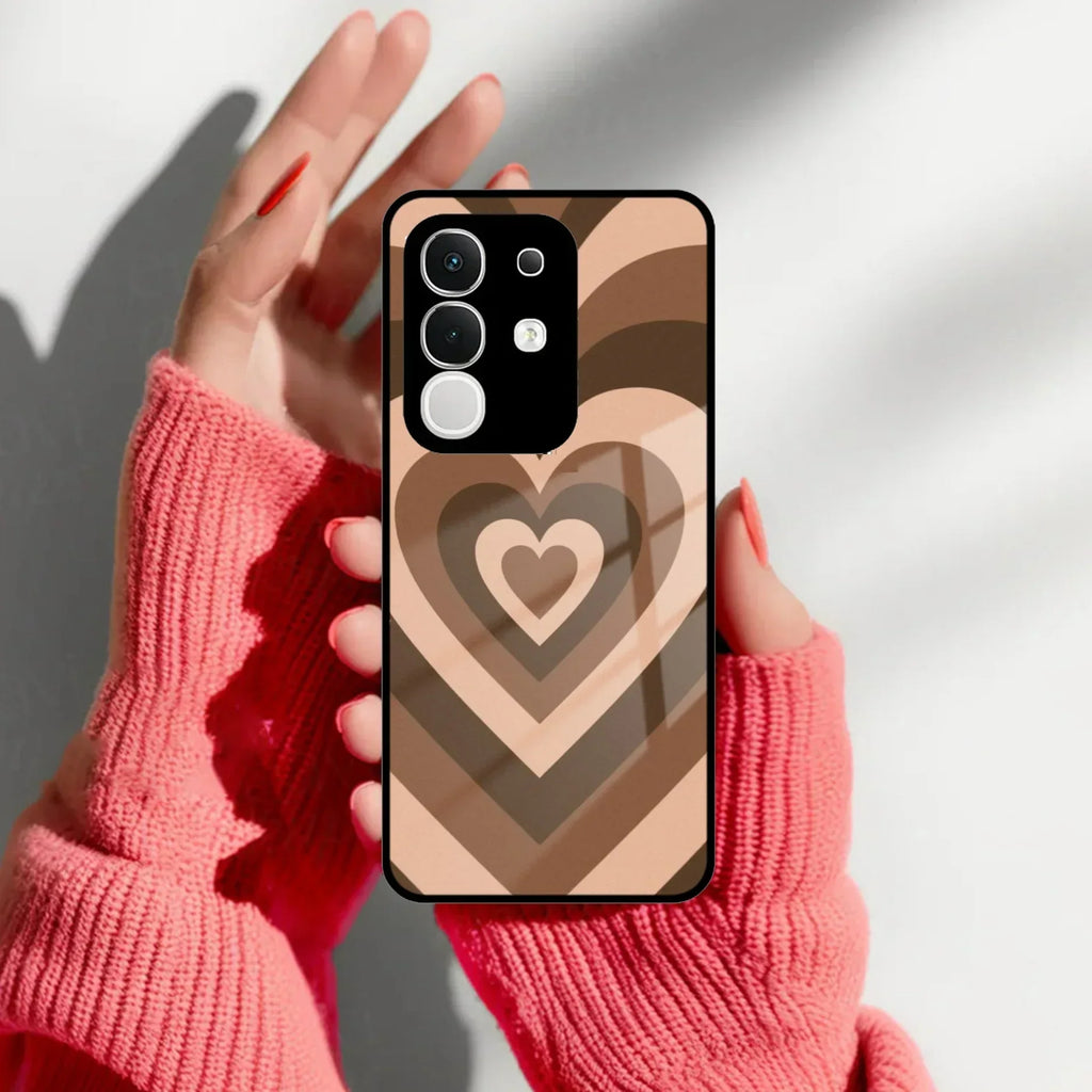 Latte Love Patter Glass Case Cover - Coffee For Vivo - ShopOnCliQ