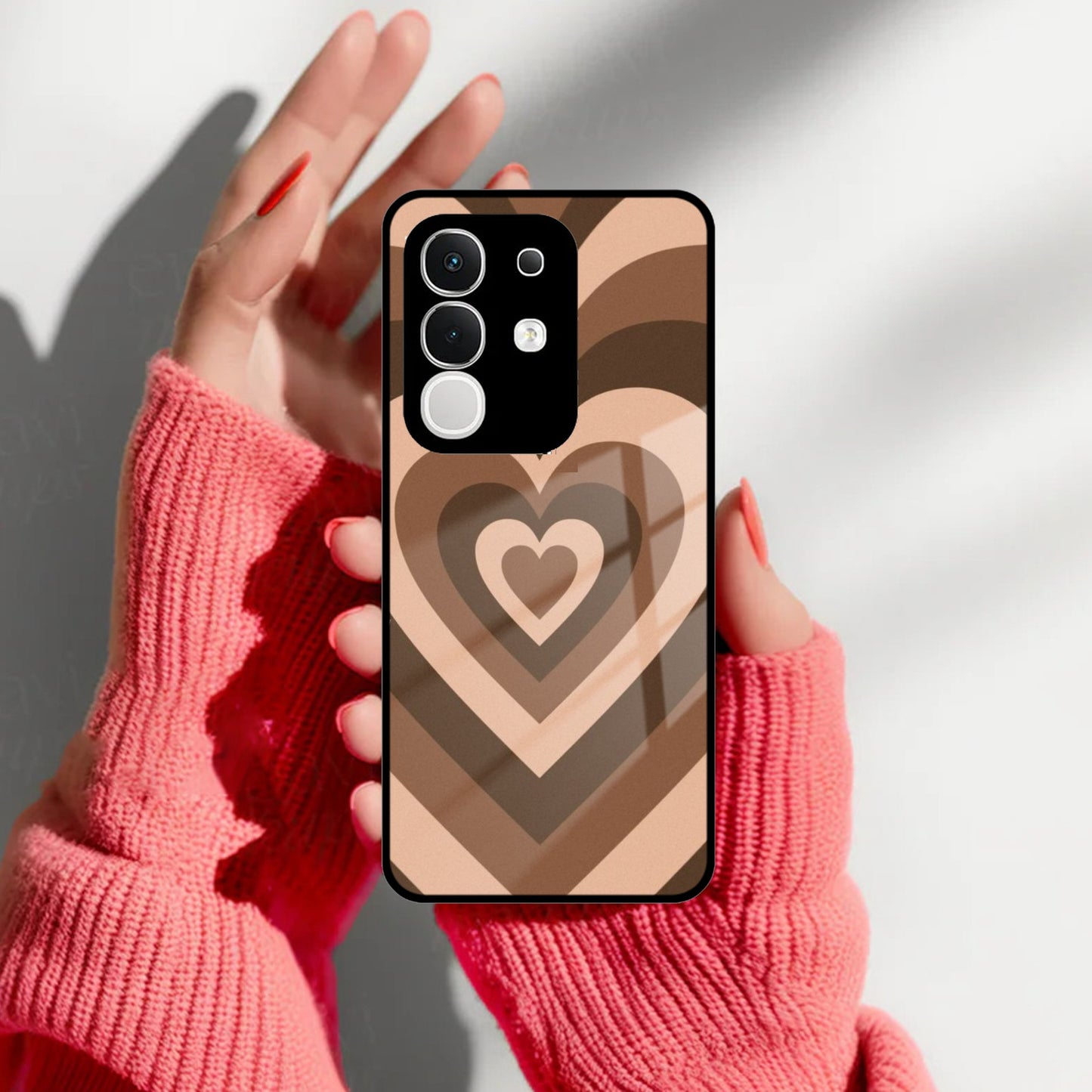 Latte Love Patter Glass Case Cover - Coffee For Vivo
