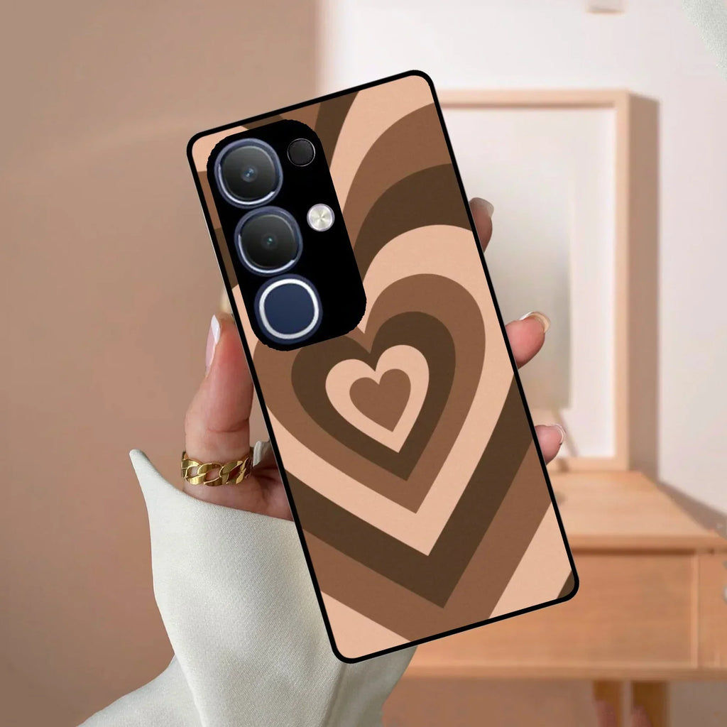 Latte Love Patter Glass Case Cover - Coffee For Vivo - ShopOnCliQ