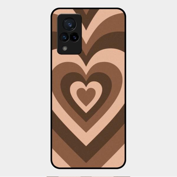 Latte Love Patter Glass Case Cover - Coffee For Vivo V21 5G