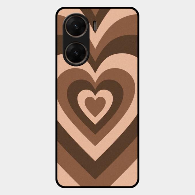 Latte Love Patter Glass Case Cover - Coffee For Vivo V29E 5G