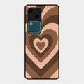 Latte Love Patter Glass Case Cover - Coffee For Vivo V30 5G
