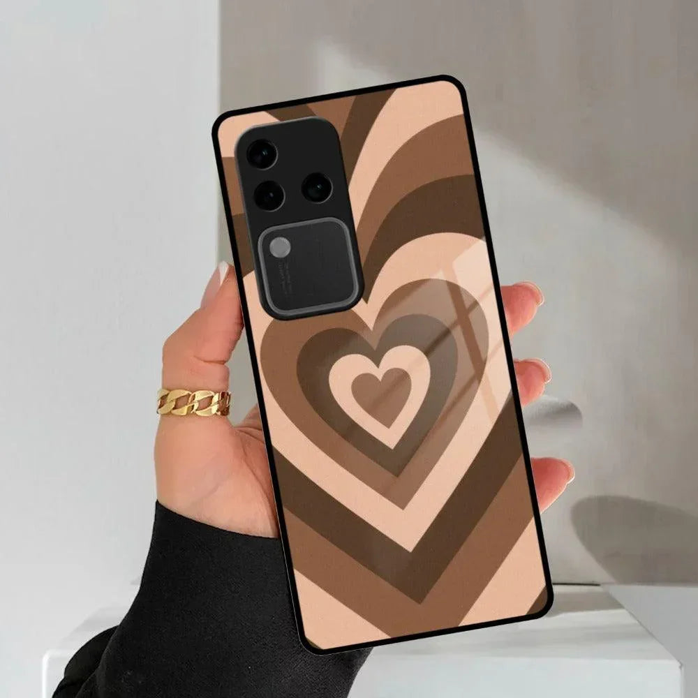 Latte Love Patter Glass Case Cover - Coffee For Vivo - ShopOnCliQ