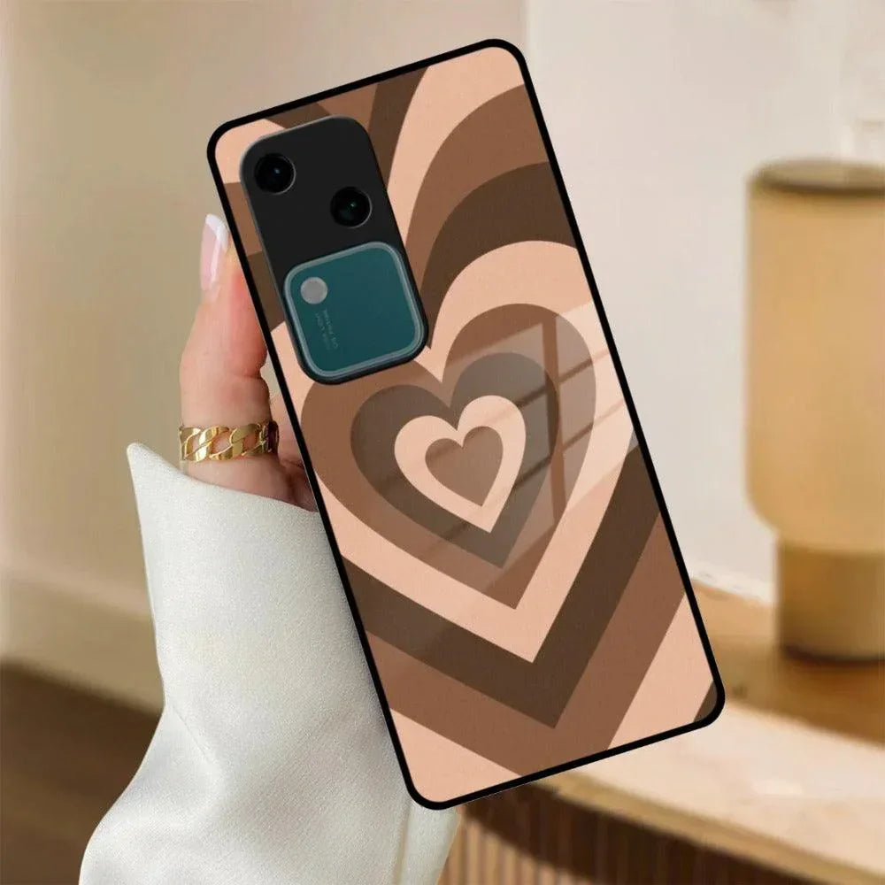 Latte Love Patter Glass Case Cover - Coffee For Vivo - ShopOnCliQ