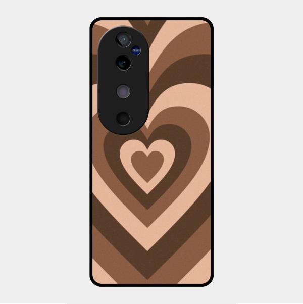 Latte Love Patter Glass Case Cover - Coffee For Vivo V40 5G