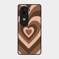 Latte Love Patter Glass Case Cover - Coffee For Vivo V40E 5G