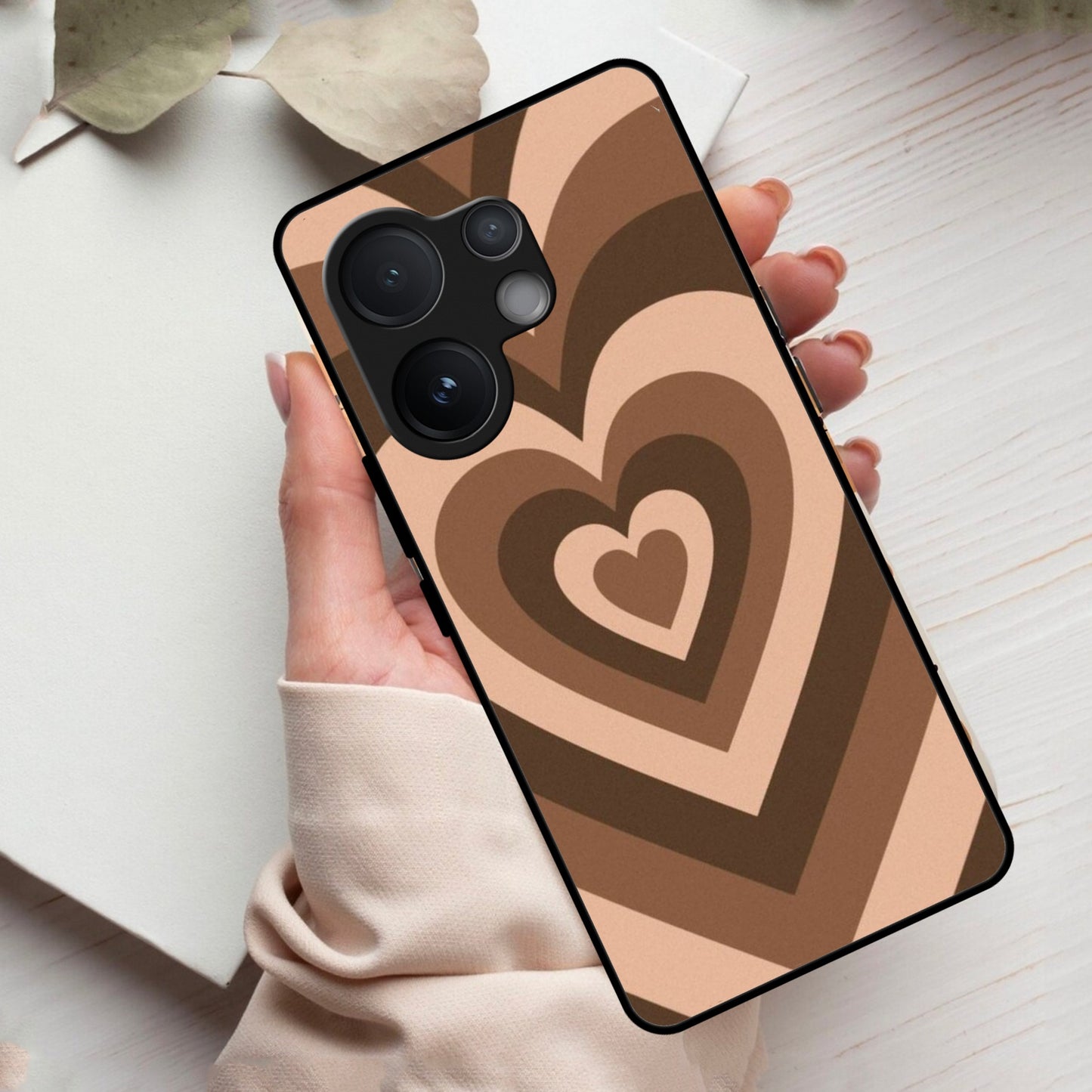 Latte Love Patter Glass Case Cover - Coffee For Vivo