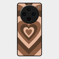 Latte Love Patter Glass Case Cover - Coffee For Vivo X100 5G