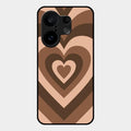 Latte Love Patter Glass Case Cover - Coffee For Vivo X200 Fe 5G